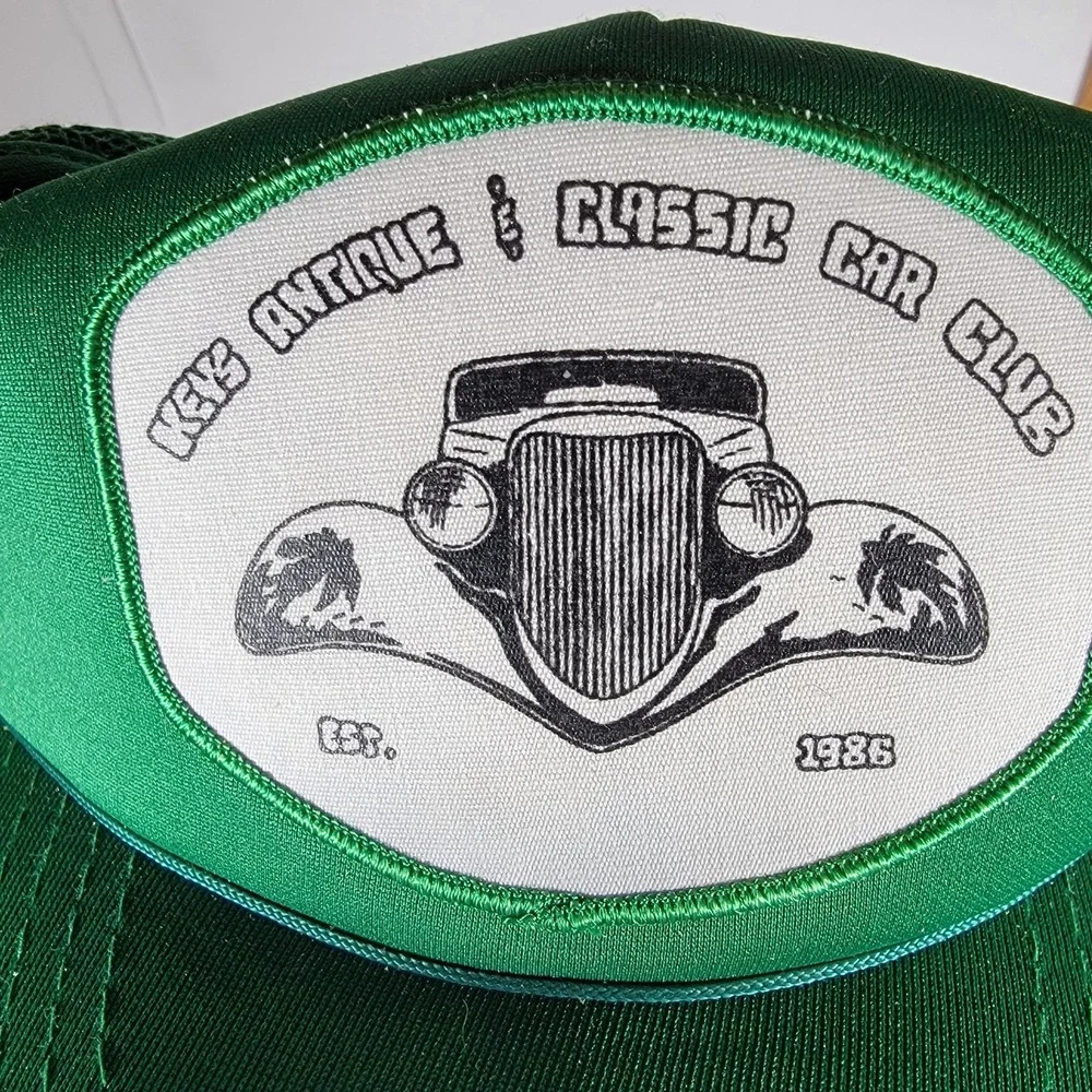 VINTAGE TRUCKER HAT - UNWORN  -‎ SNAPBACK - 1986 KEV'S Antique Classic Car Club